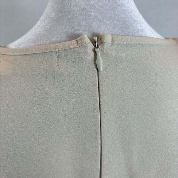Ladies Costa Blanca Beige Wide Shoulder Blouse Size Medium - Picture 7 of 15